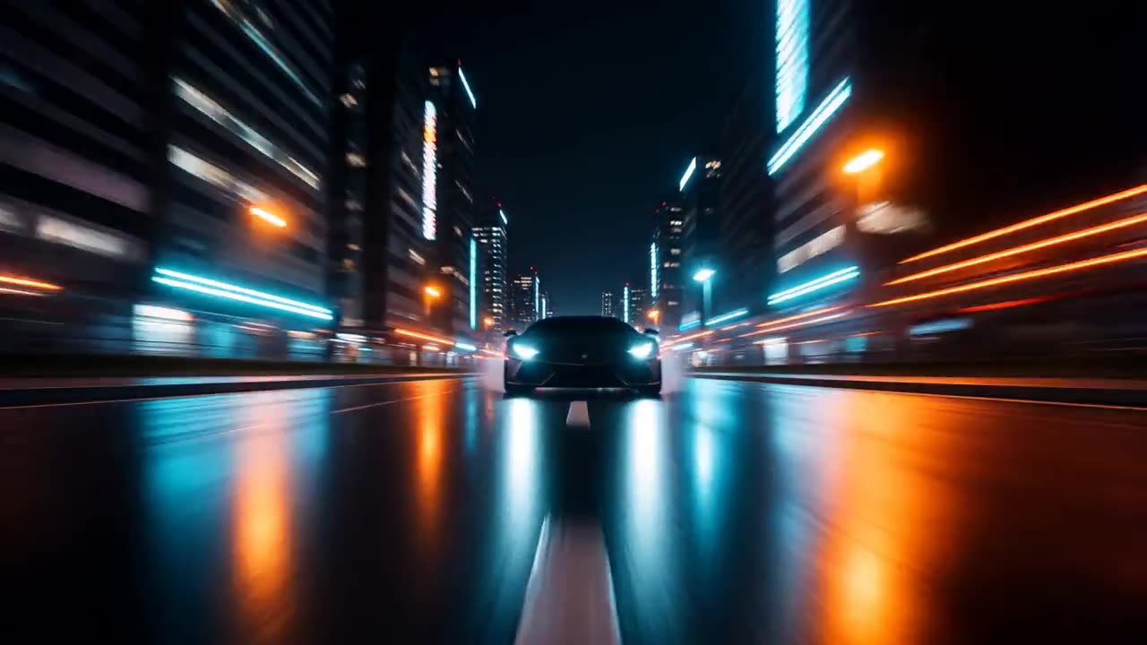 Automotive night drive brand film